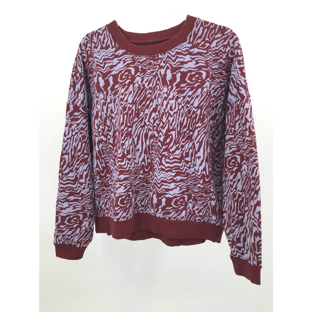 Madewell Re)Sourced Tigerized Print Oversized Sweatshirt Size XL